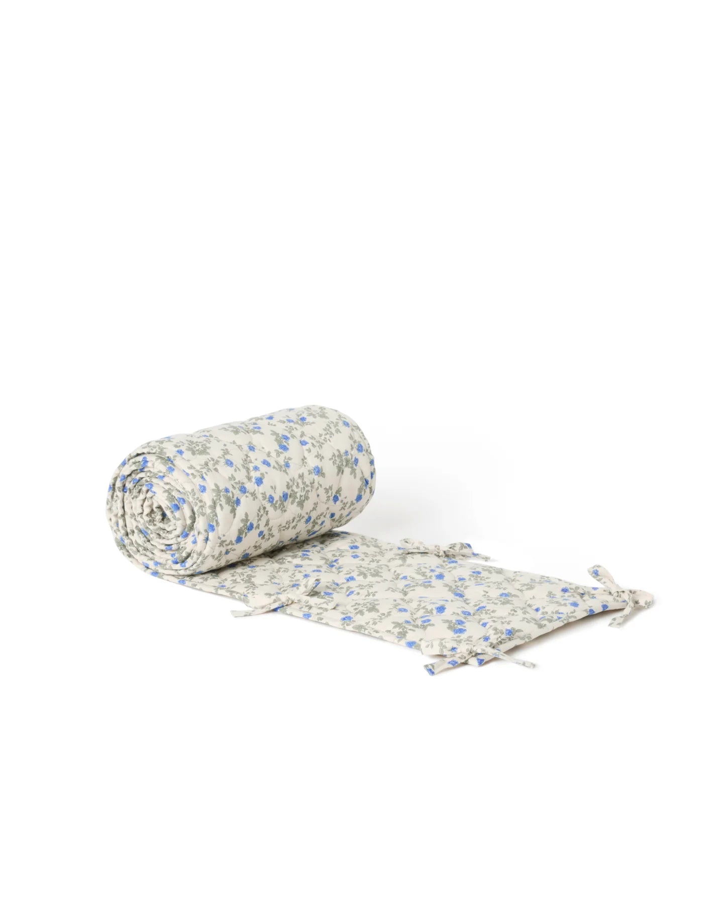 Satin Quilted Crib Bumper Dainty
