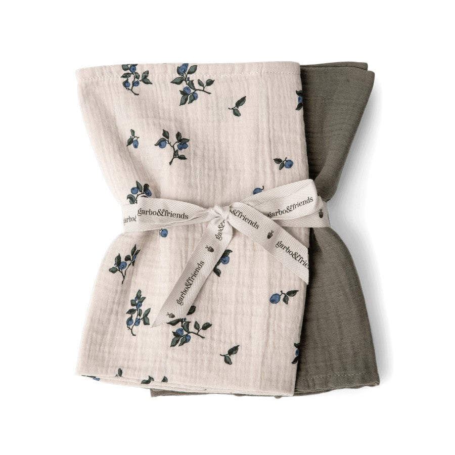 Muslin Blanket Set of 2 Blueberry – product photo