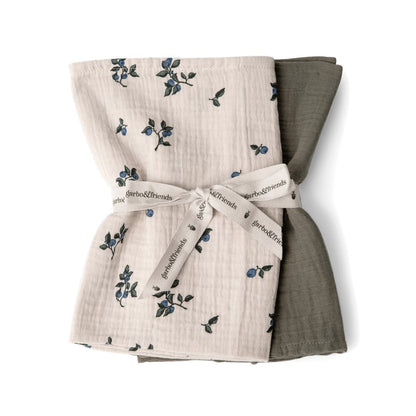 Muslin Blanket Set of 2 Blueberry – product photo
