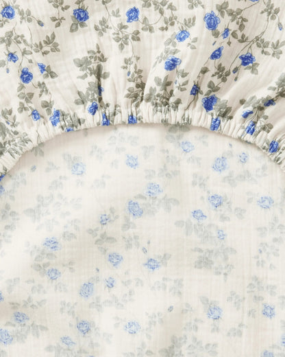Garbo and Friends muslin changing mat cover in the Dainty print, The Archive Store