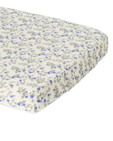 Garbo and Friends muslin fitted sheet in the Dainty print, The Archive Store