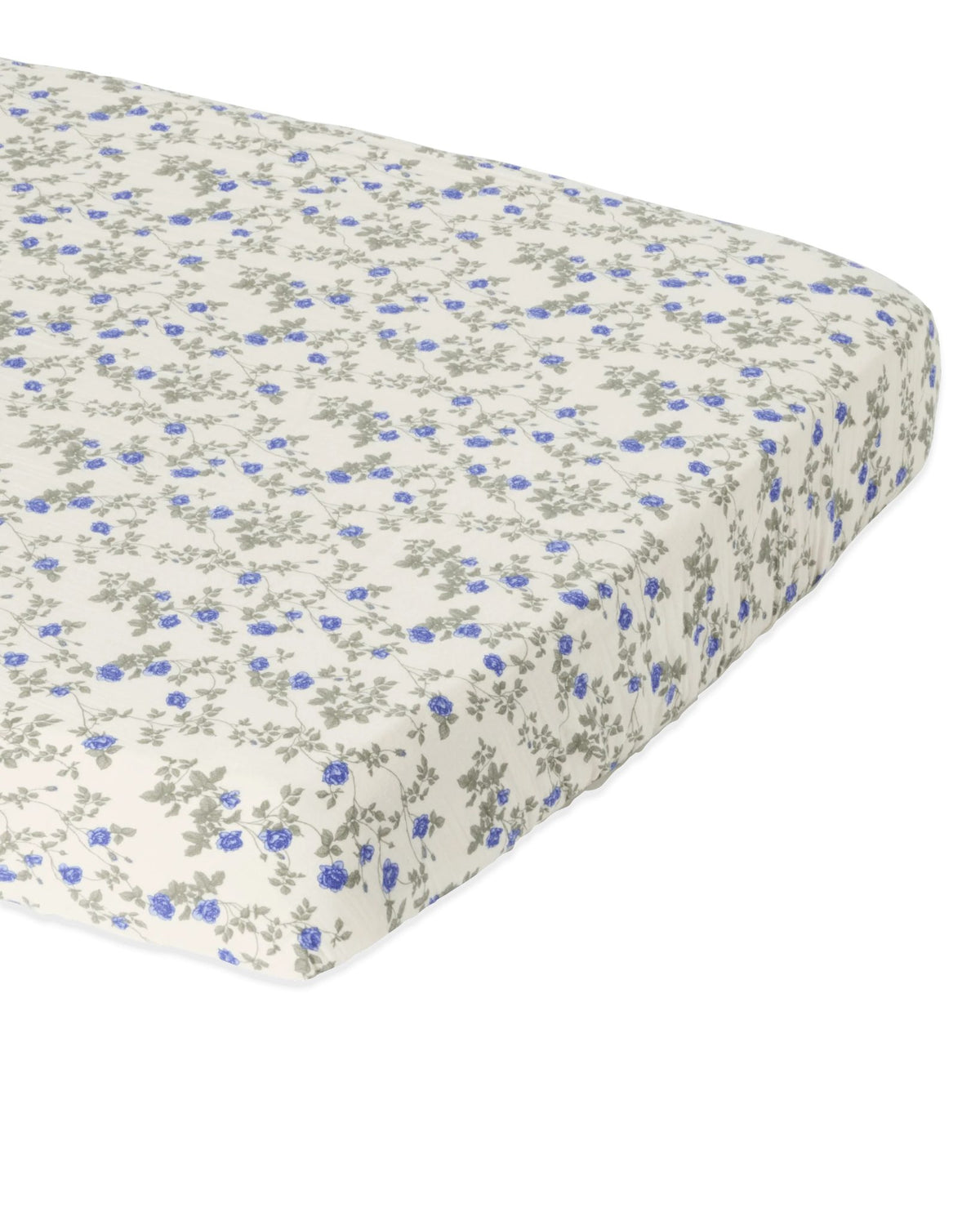 Garbo and Friends muslin fitted sheet in the Dainty print, The Archive Store