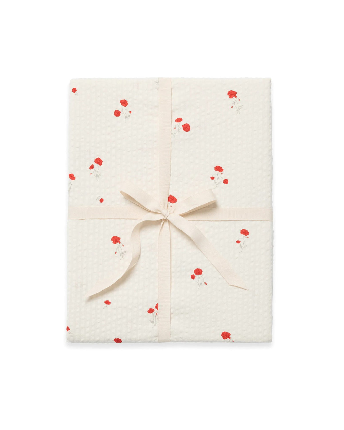 Garbo and Friends fitted sheet in the Seersucker Poppy print, The Archive Store