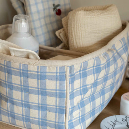 Verzorgingsmandje Plaid Sky Blue