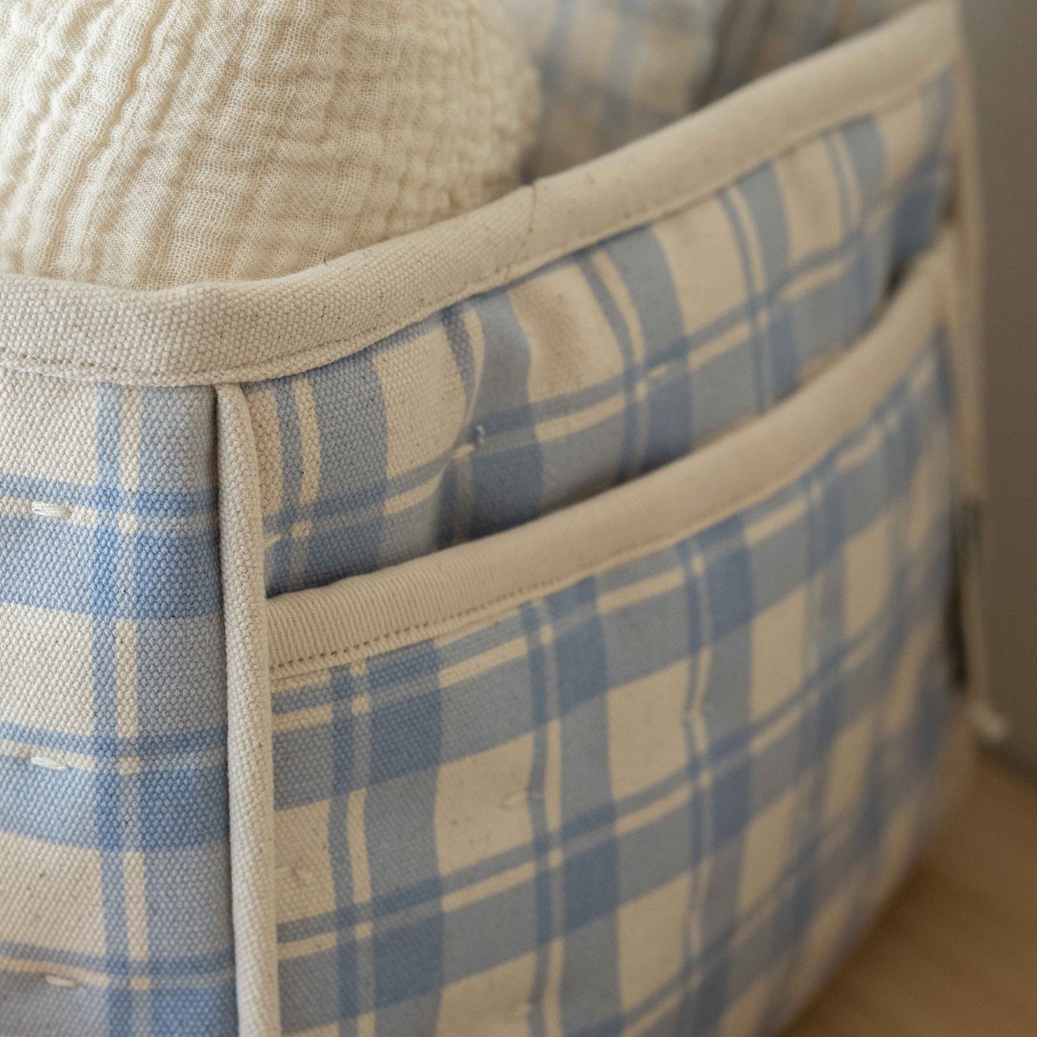 Verzorgingsmandje Plaid Sky Blue