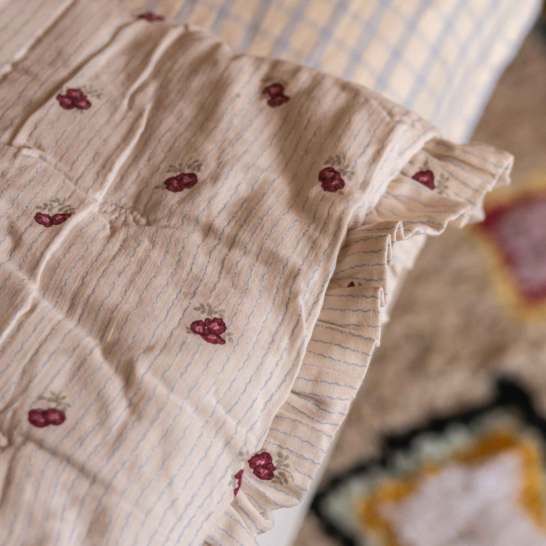 Muslin Filled Blanket Rosehip