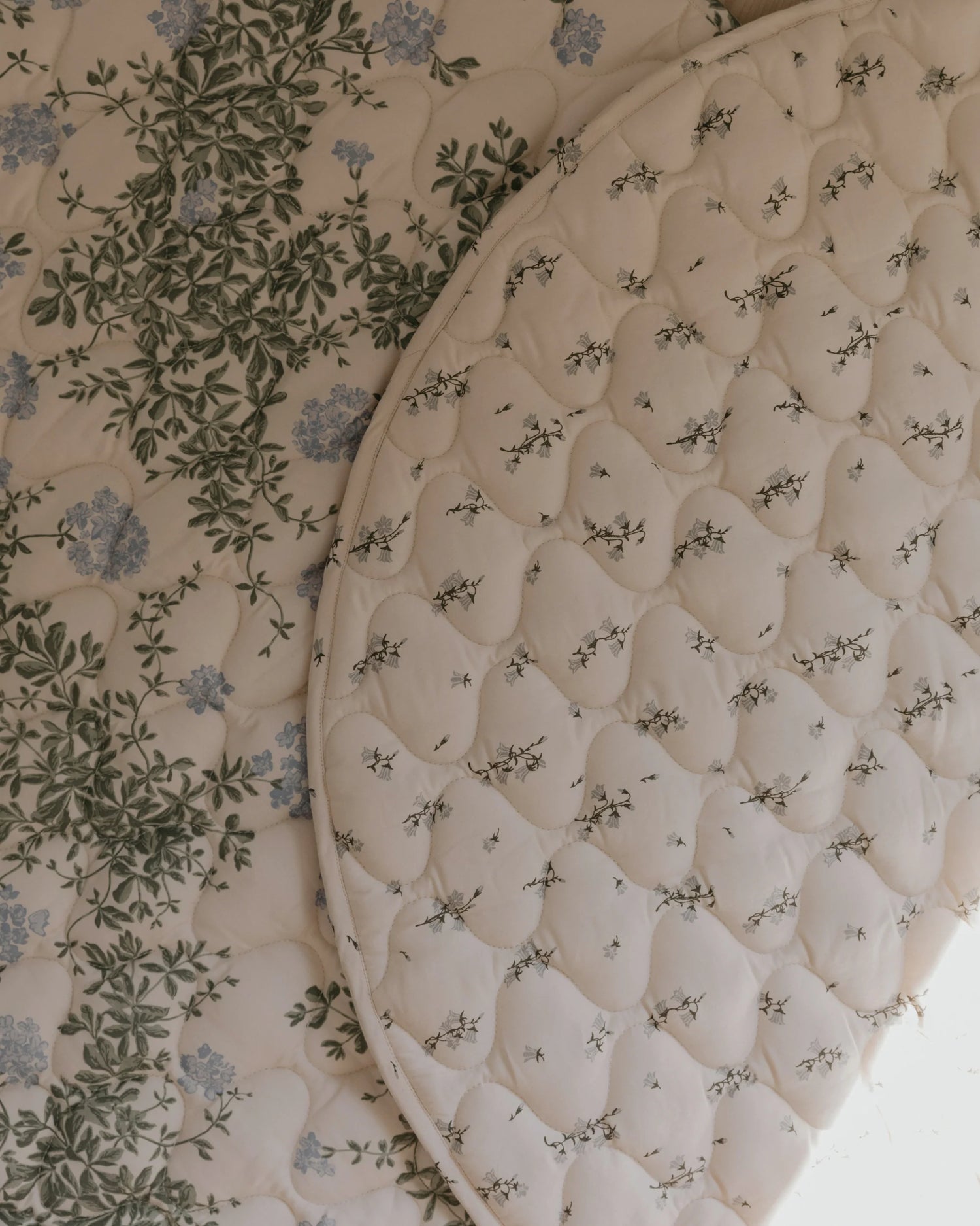 Satin Quilted Activity Playmat Bluebell