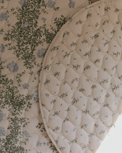 Satin Quilted Activity Playmat Bluebell
