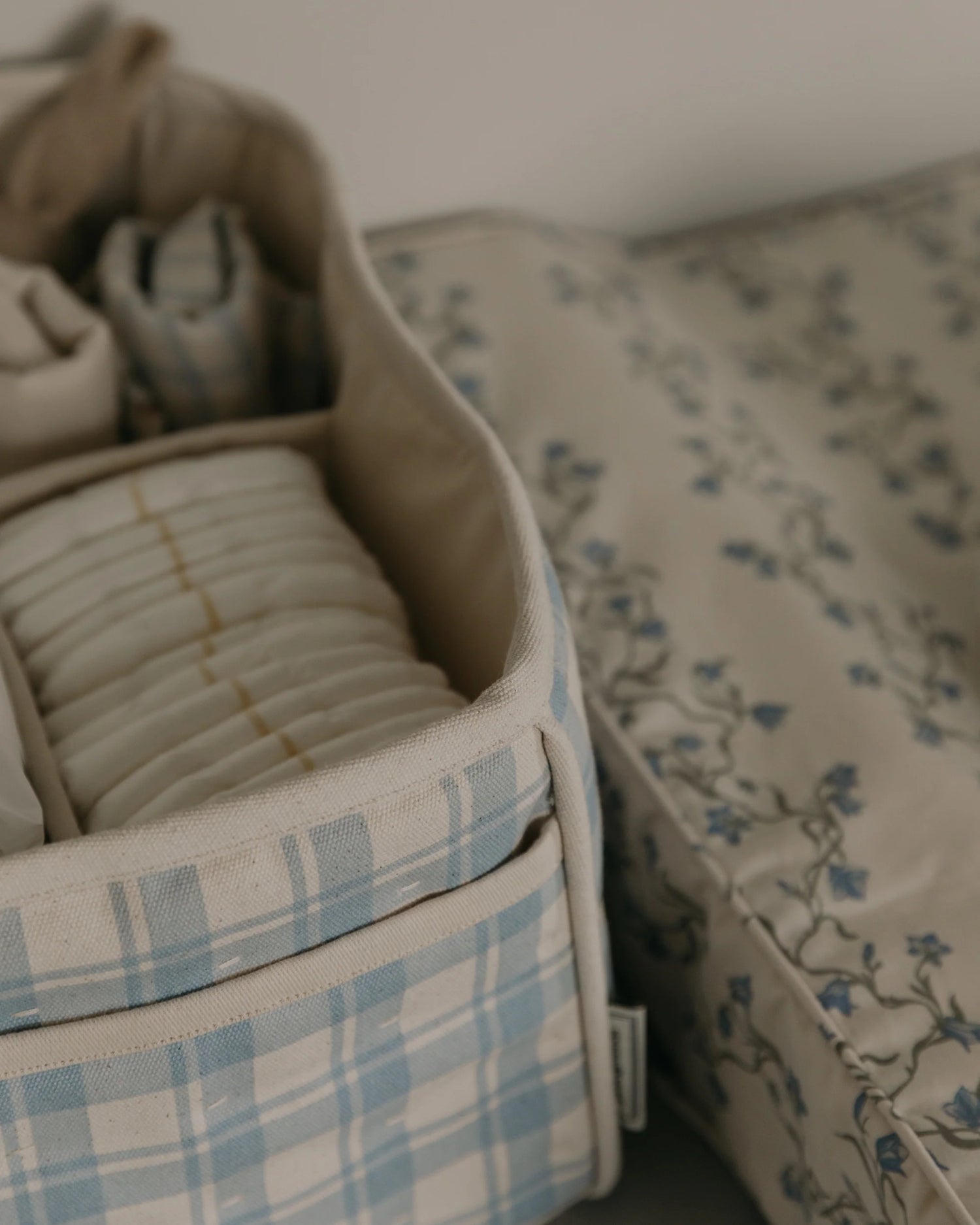 Verzorgingsmandje Plaid Sky Blue