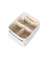 Beige fabric organizer with compartments 