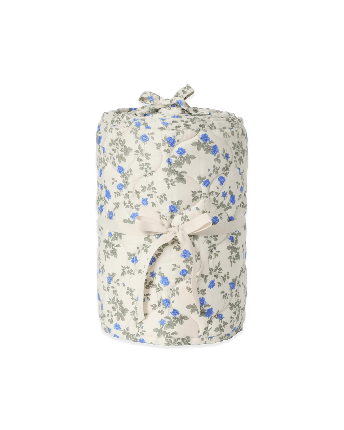 Satin Quilted Crib Bumper Dainty