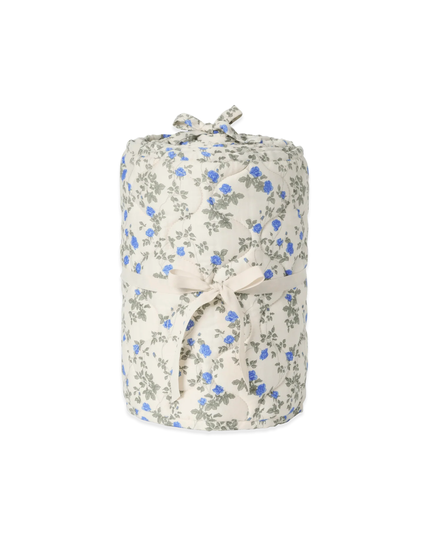 Satin Quilted Crib Bumper Dainty