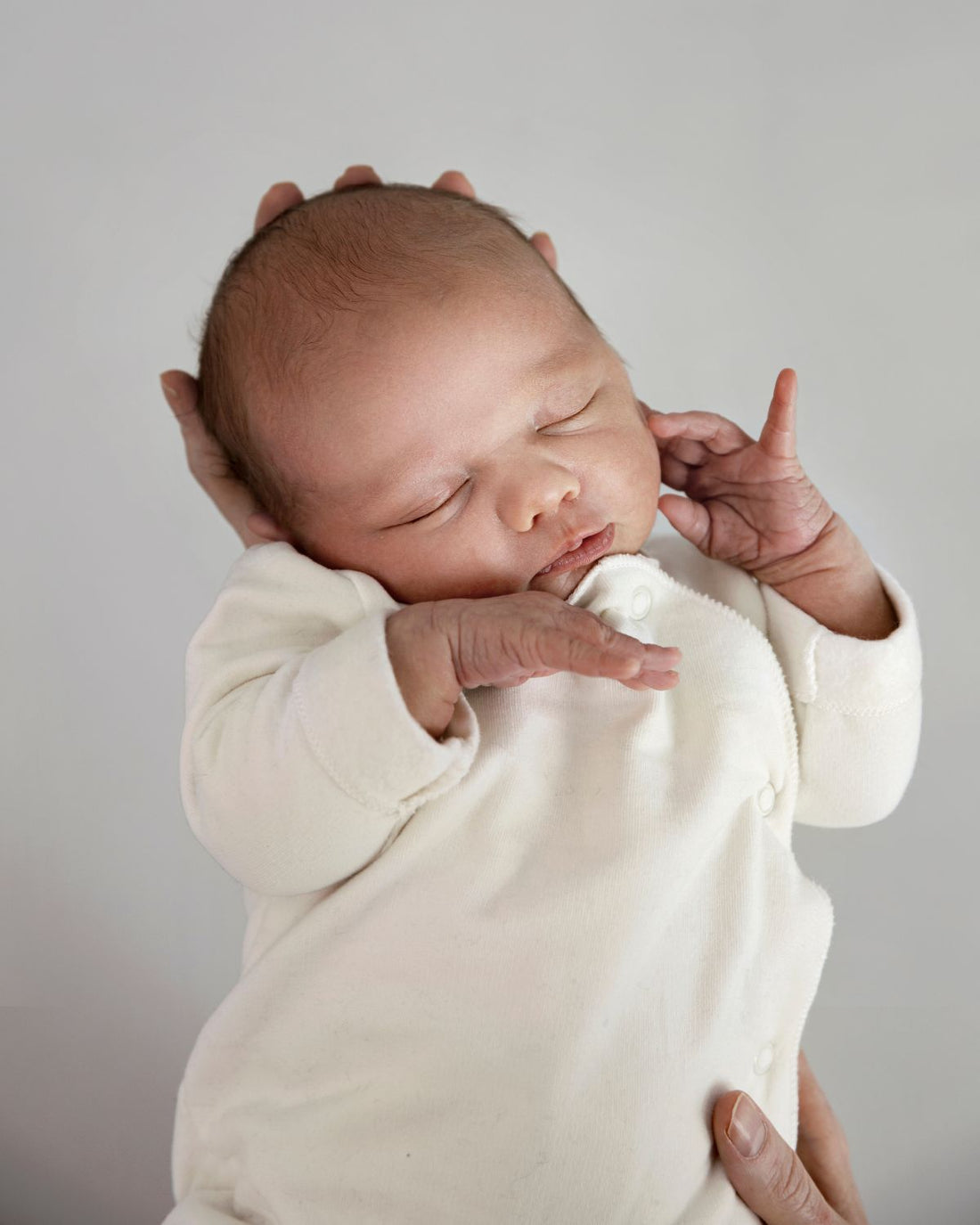 Newborn Babypakje Met Voetjes Creme