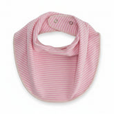 Pink striped baby bib
