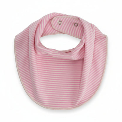 Pink striped baby bib