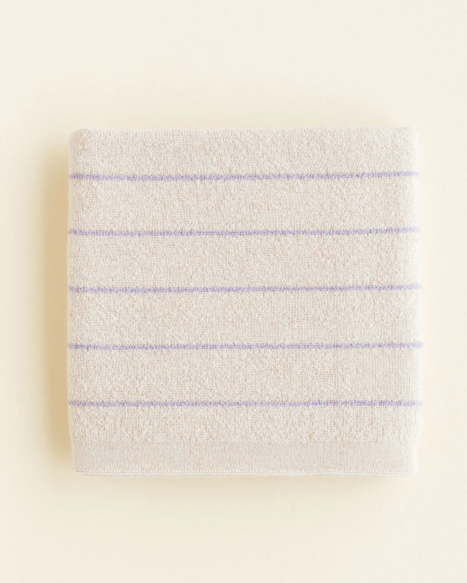 Merino Blanket Harry Cream/Lilac