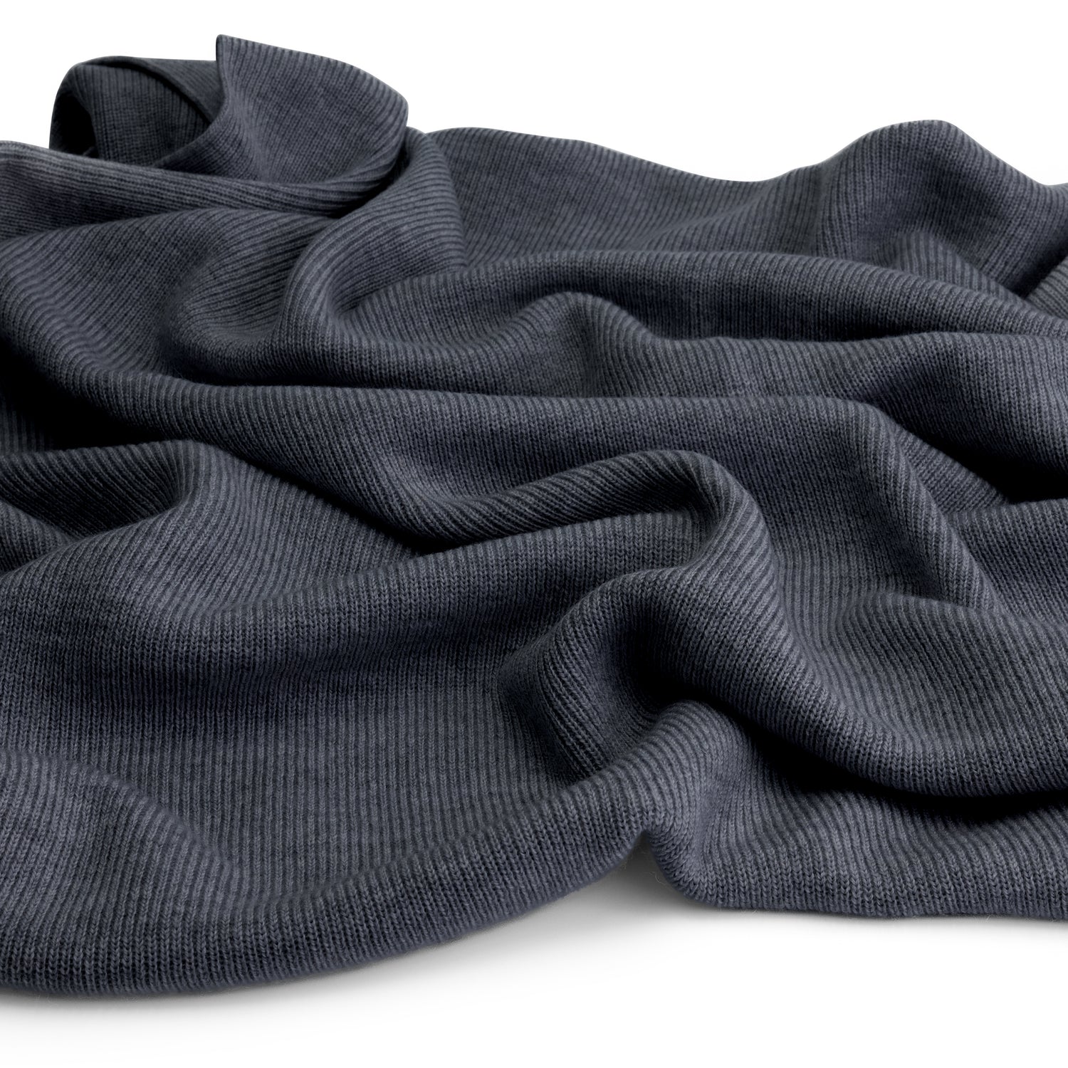 Hazel Merino Baby Blanket Charcoal