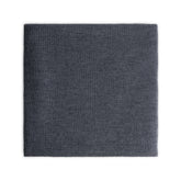 Hazel & George Hazel Merino Baby Blanket in Charcoal, folded knitted blanket, top view on a white background