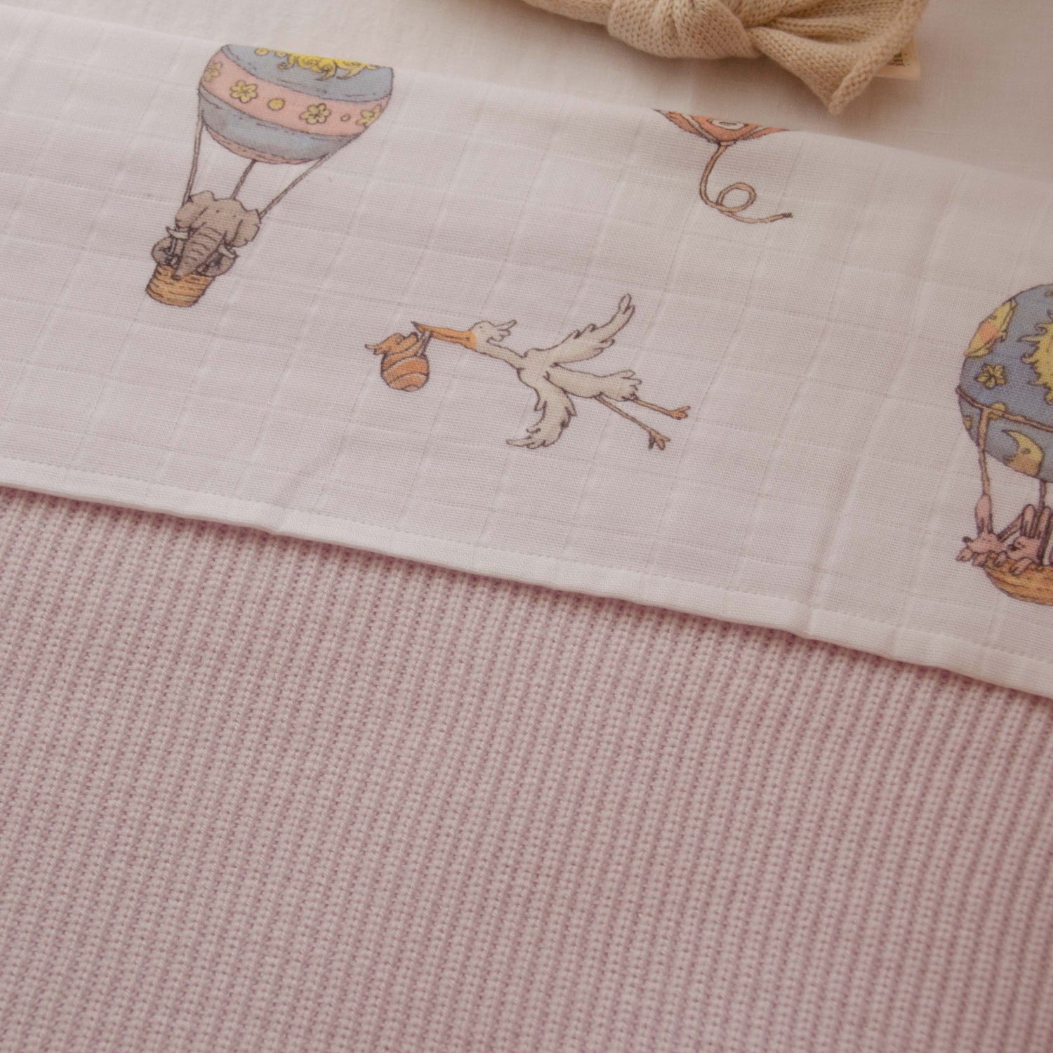 Hazel Merino Baby Blanket Poudre