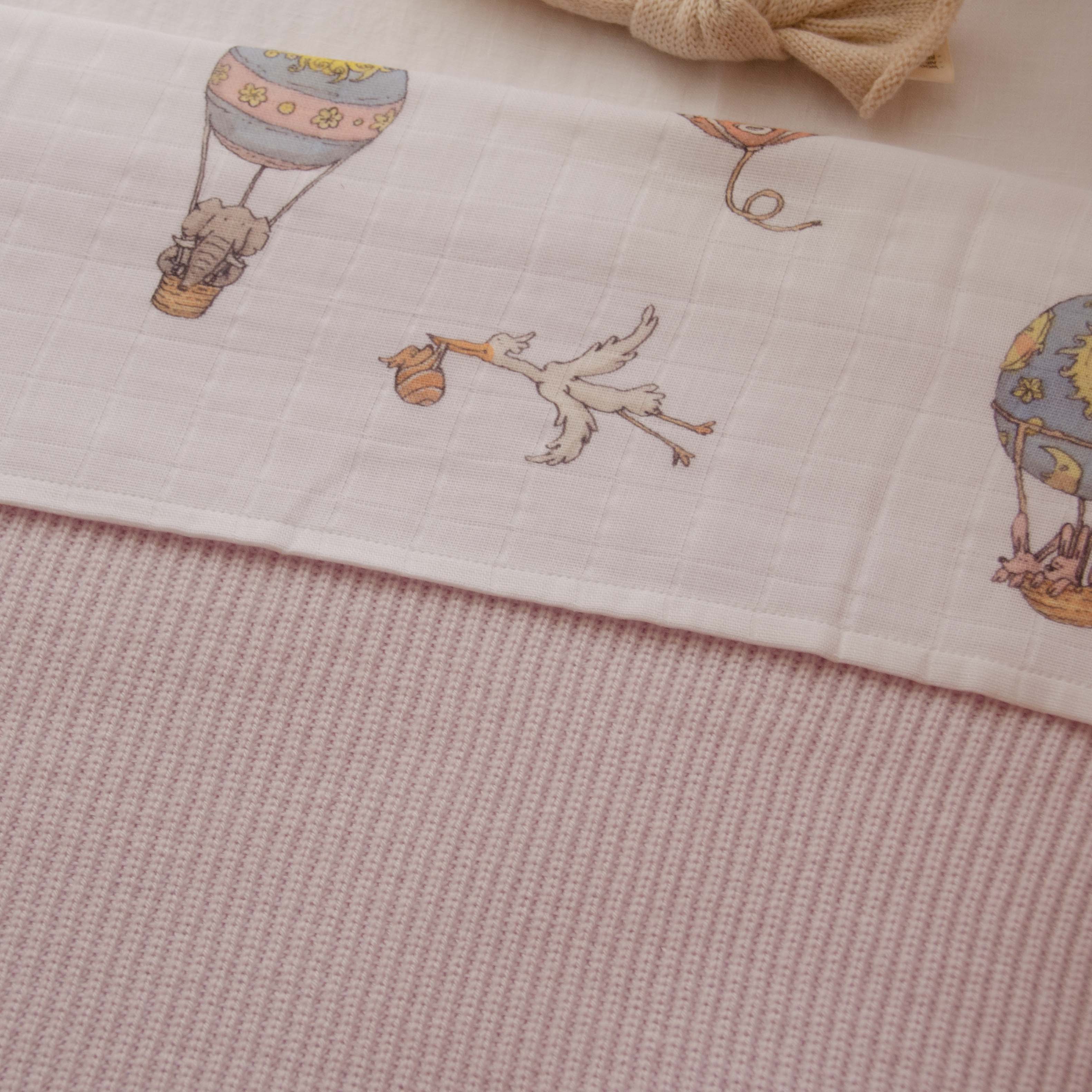 Hazel Merino Baby Blanket Poudre