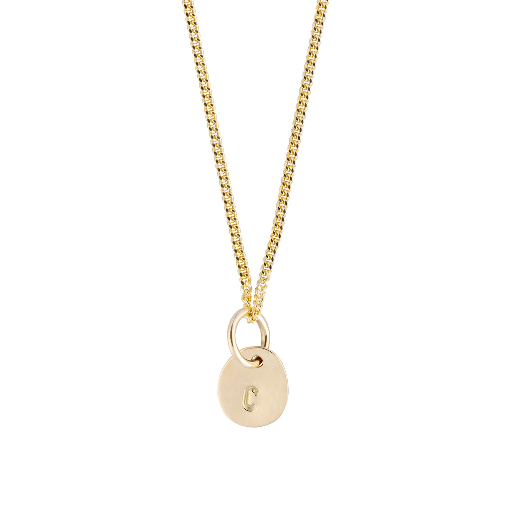 Archive Store | Gold Initial Pendant | 14K Gold | Small I Hazel & George