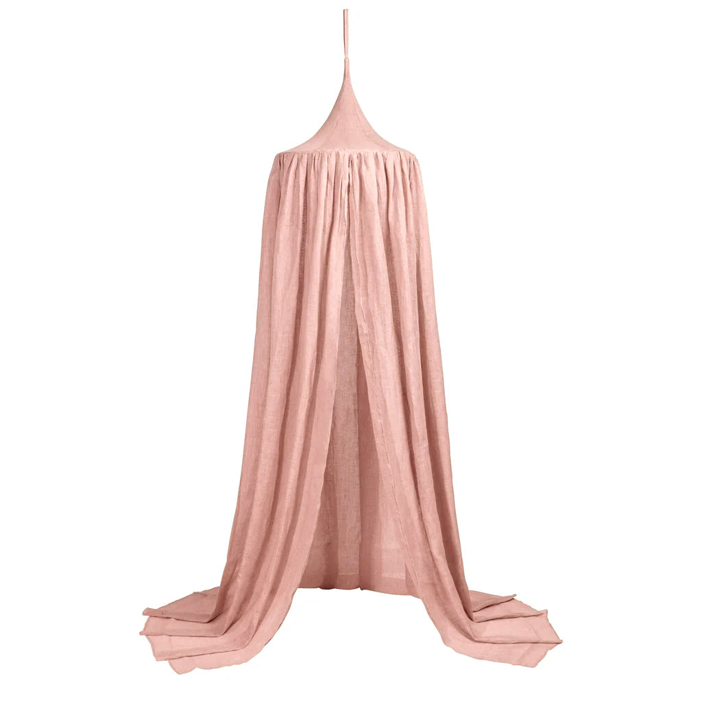 Linen Bed Canopy - Misty Rose
