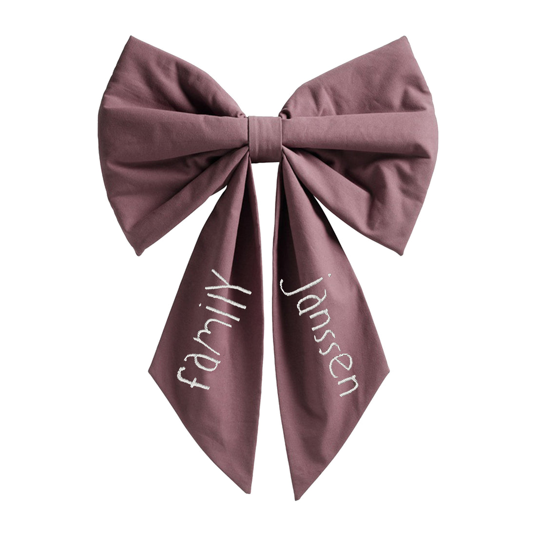 Personalised Festive Bow Large Plum