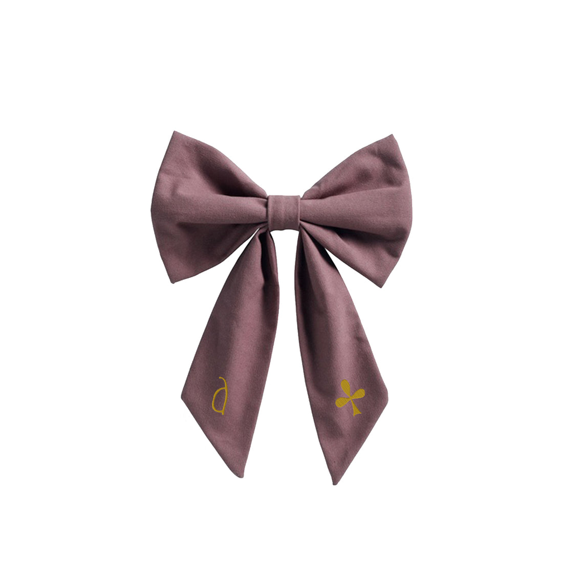 Initial Festive Bow Plum Small - Clover