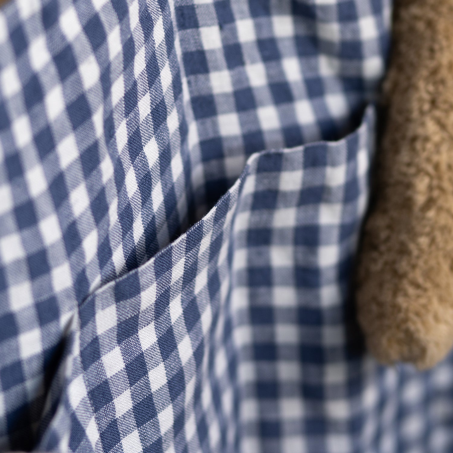 Linen Bed Pocket Vichy