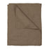Hazel & George Linen Flat Sheet in Mosswood, folded, on a white background