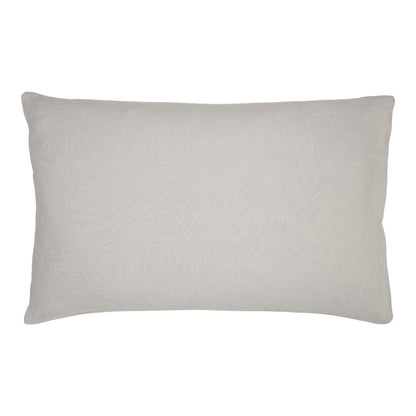 Hazel &amp; George Linen Pillow Cover in French Grey, a rectangular linen pillow with an envelope closure, on a white background