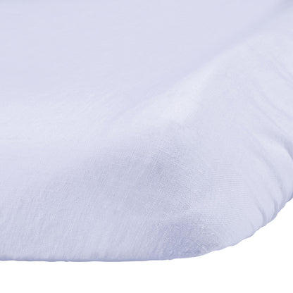 Linen Changing Pad Cover Blanc