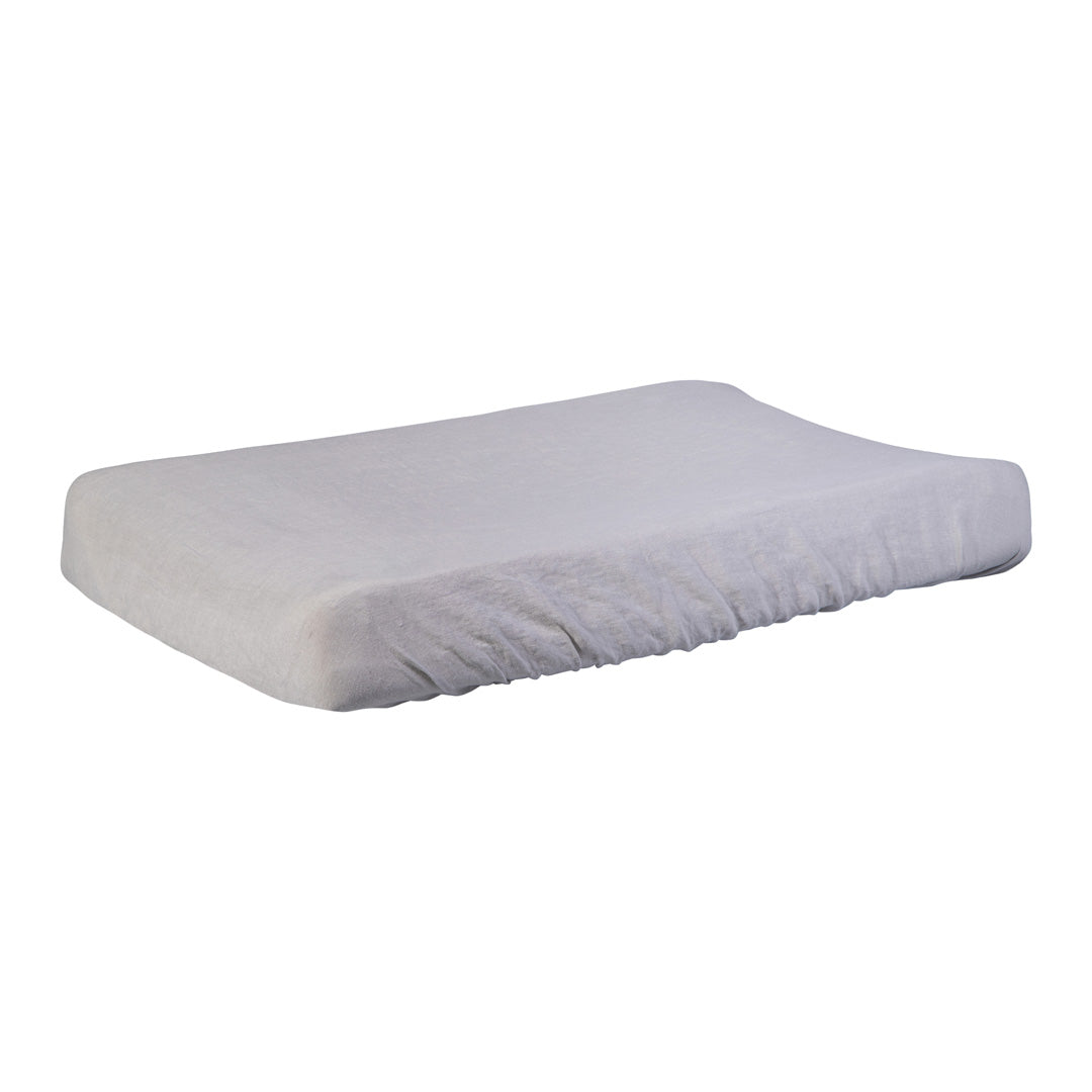 Linen Changing Pad Cover French Grey