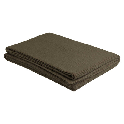 Merino Wool Blanket in a Khaki color