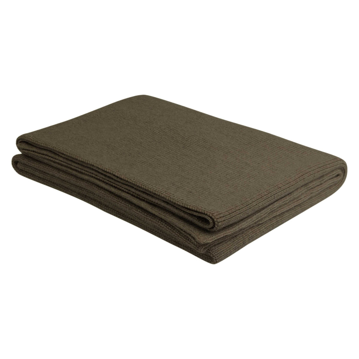 Hazel Merino Baby Blanket in Mosswood – wool blanket, full view