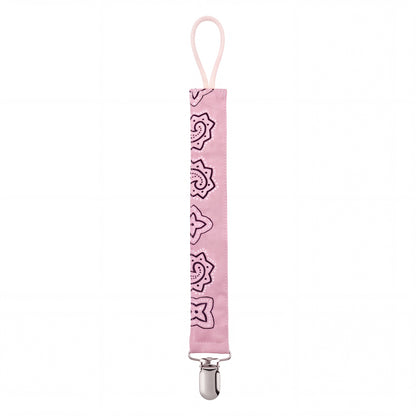 Reversible Bandana Pacifier Clip Cord Yellow Pink