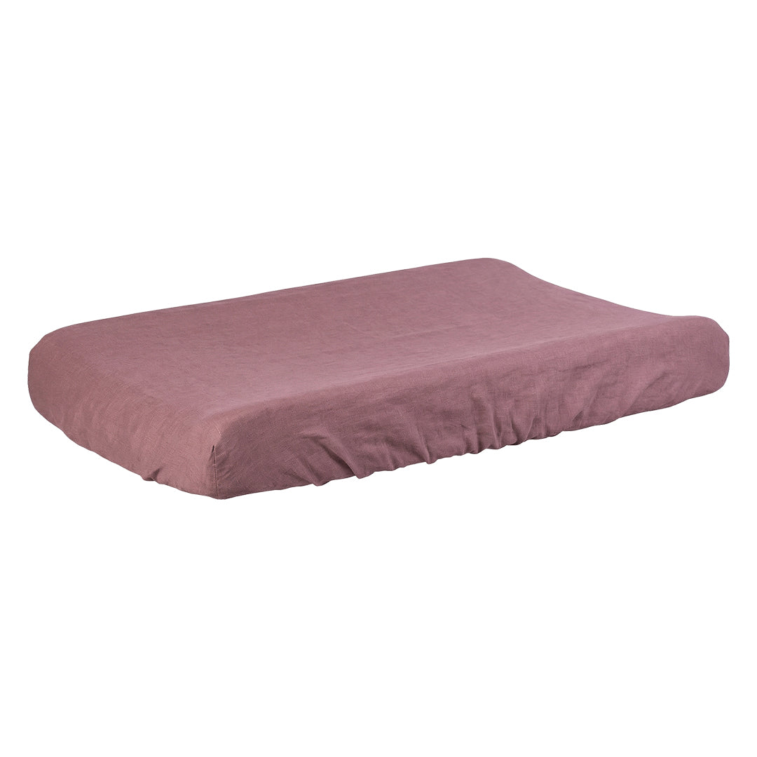 Linen changing pad cover Plum