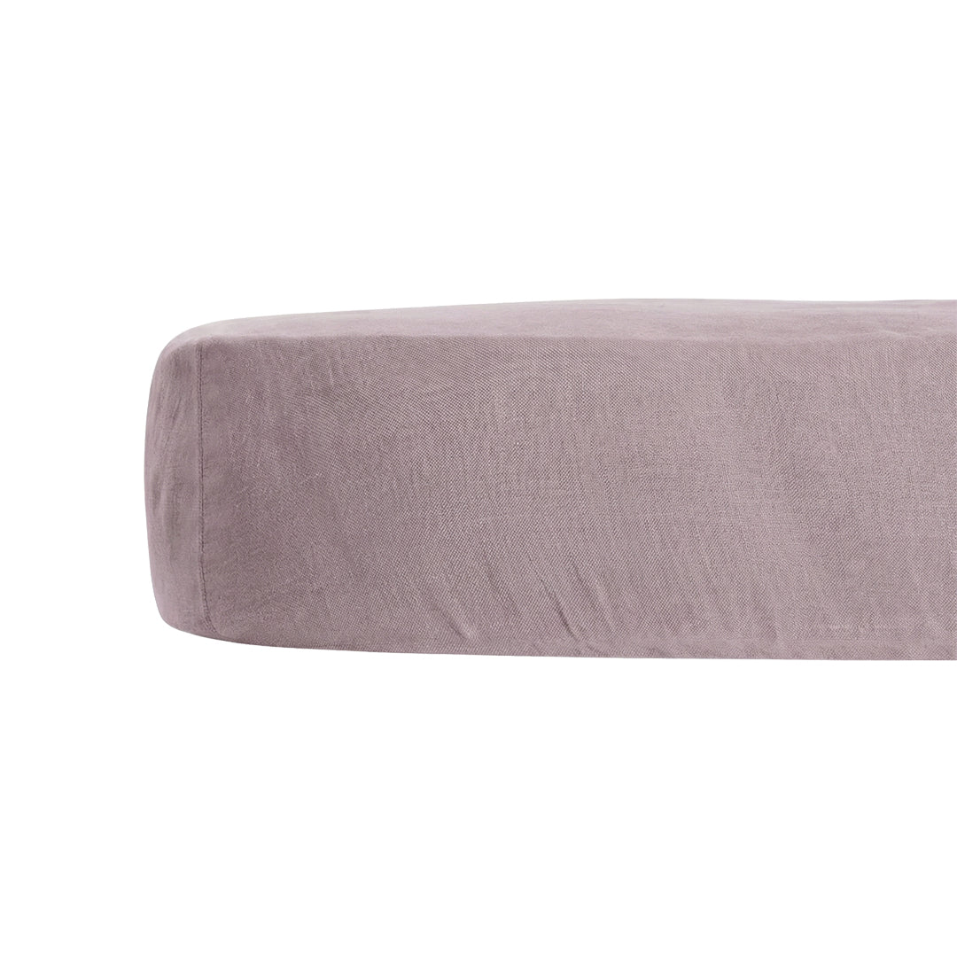 Linen Fitted Sheet Dusty Lilac