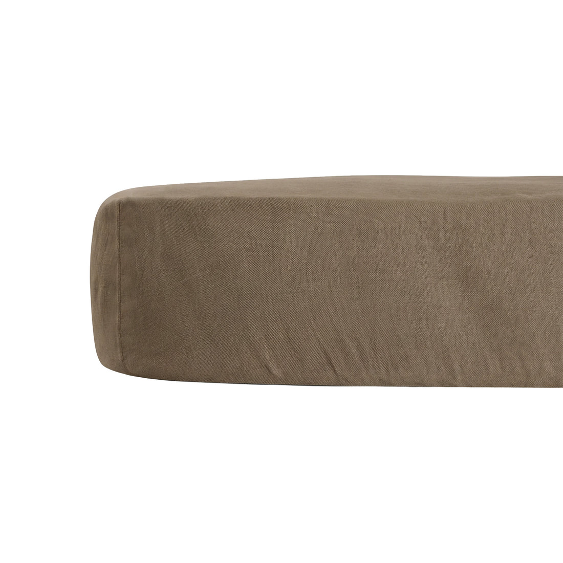 Linen Fitted Sheet Mosswood