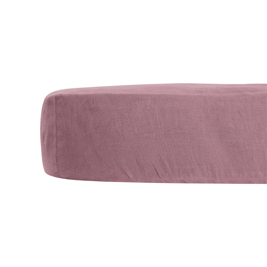 Linen Fitted Sheet Plume