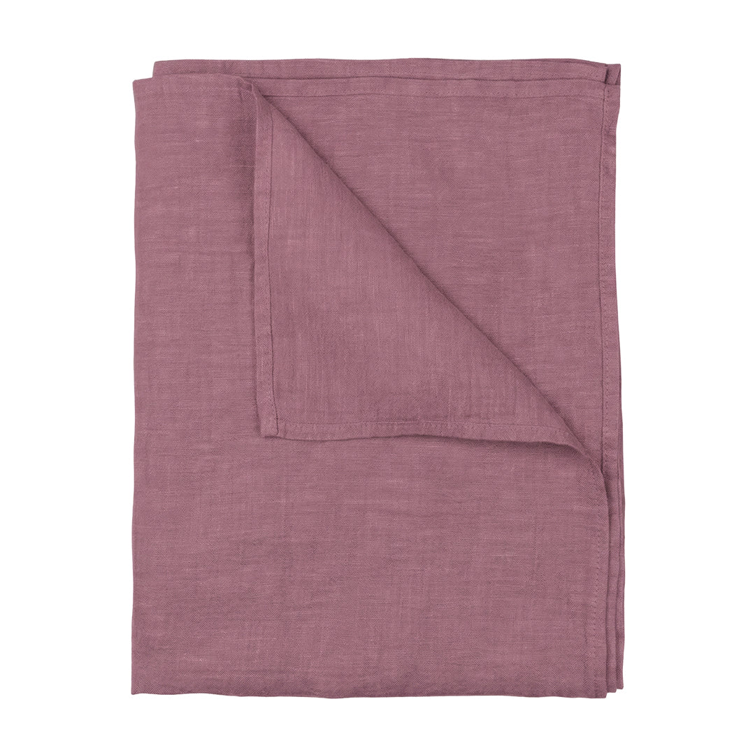 Linen Flat Sheet Plum