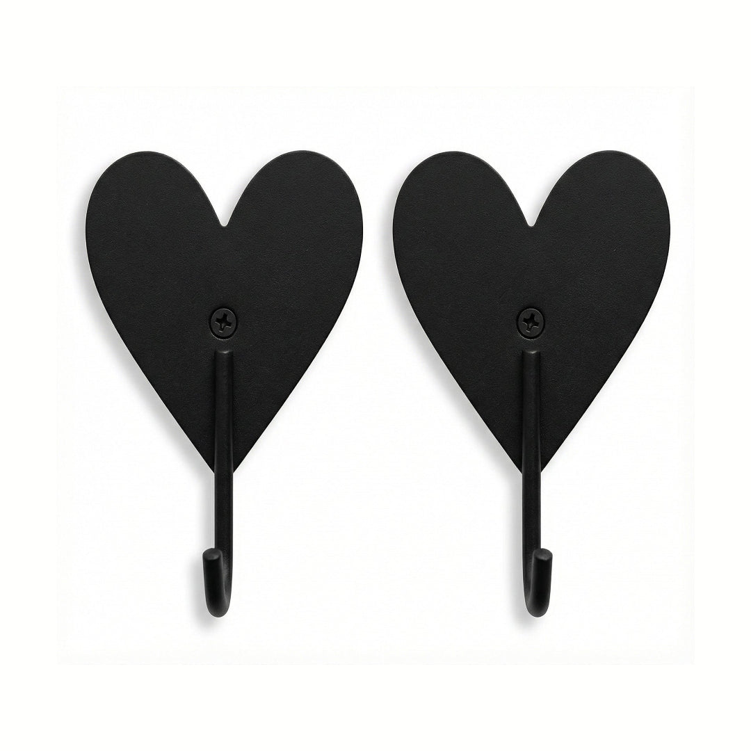 Set of 2 Metal Heart Hooks from Hazel &amp; George