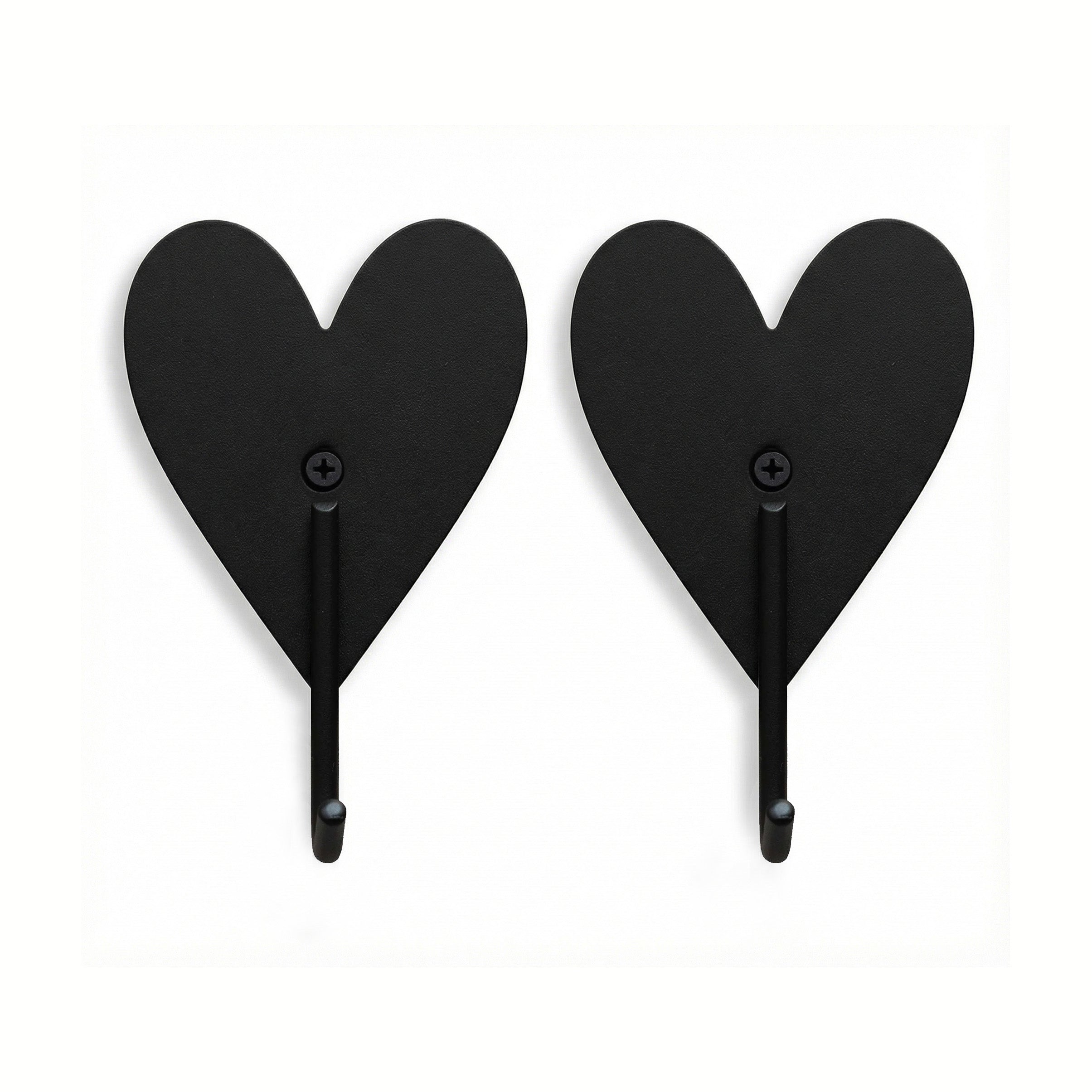 Metalen Hart Haken - Set van 2