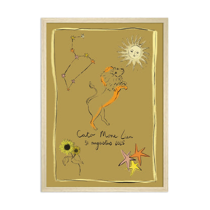 Zodiac Sign Birth Poster Leo