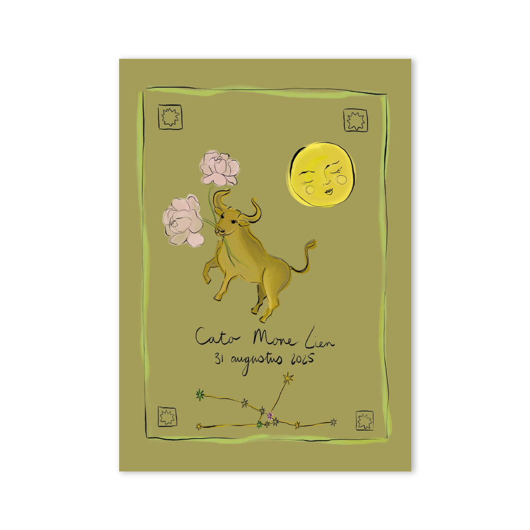 Zodiac Sign Birth Poster Taurus