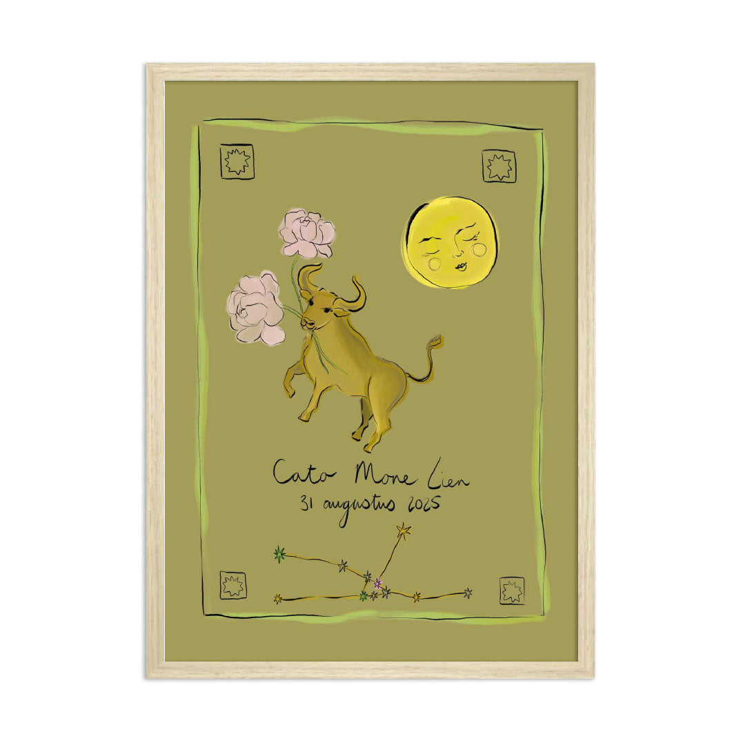 Zodiac Sign Birth Poster Taurus