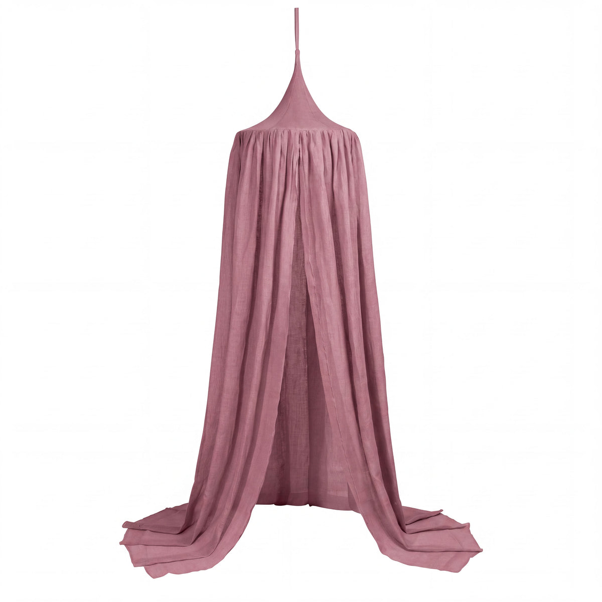 Linen Bed Canopy - Plum