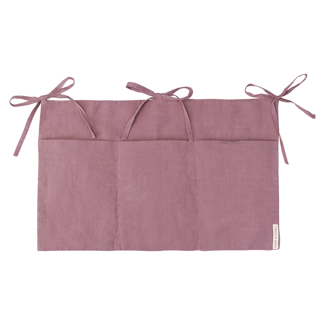 Linen Bed Pocket Plum