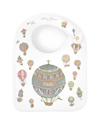 Carré &amp; Satin Bib Set – Hot Air Balloons