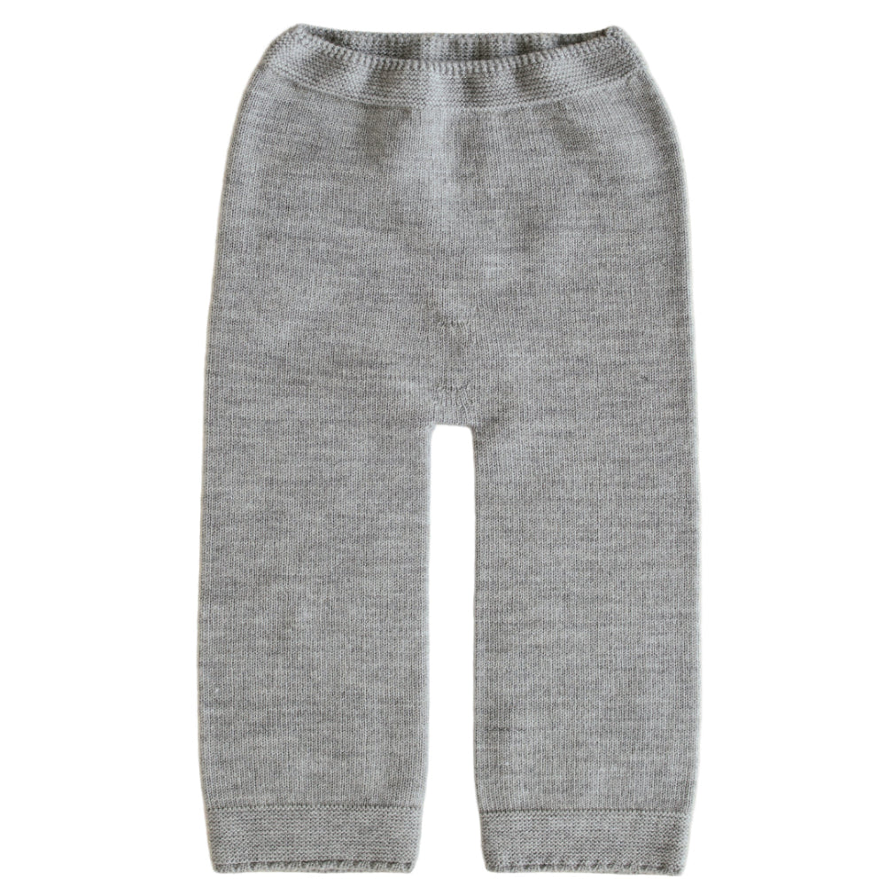 Gray knitted baby leggings